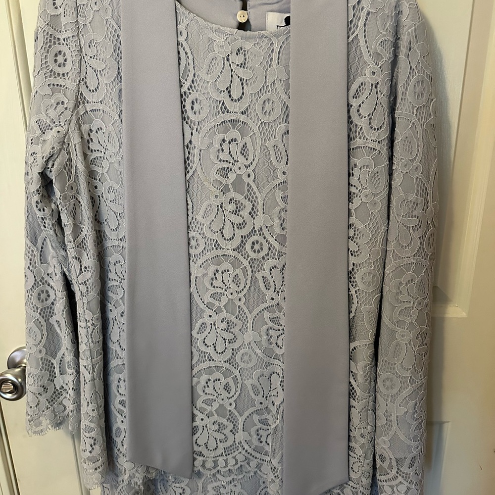 Dainty Jewells Lace Top in Soft Light Blue - Picture 3 of 12